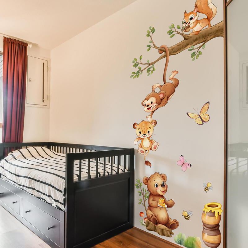 Animal Branches Cute Monkey Bu - Kids Education Room recension och pris