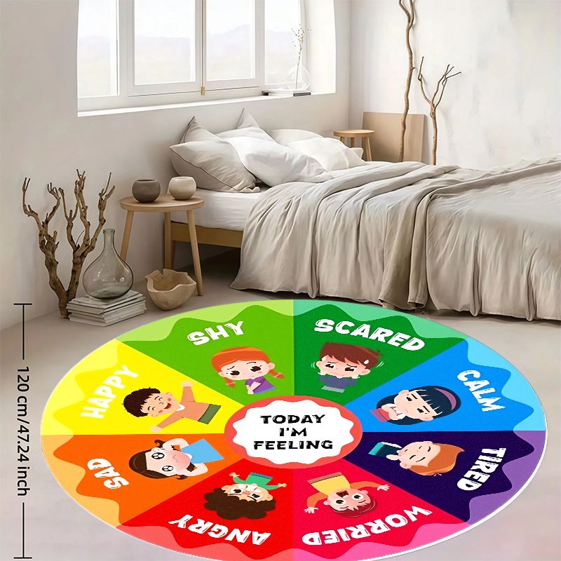 Emotion Wheel Kids Round Rug F - Kids Education Room recension och pris