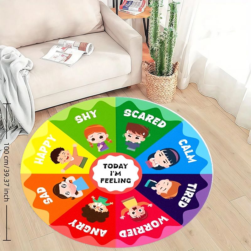 Emotion Wheel Kids Round Rug F - Kids Education Room recension och pris