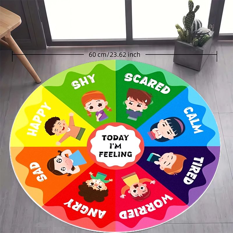 Emotion Wheel Kids Round Rug F - Kids Education Room recension och pris