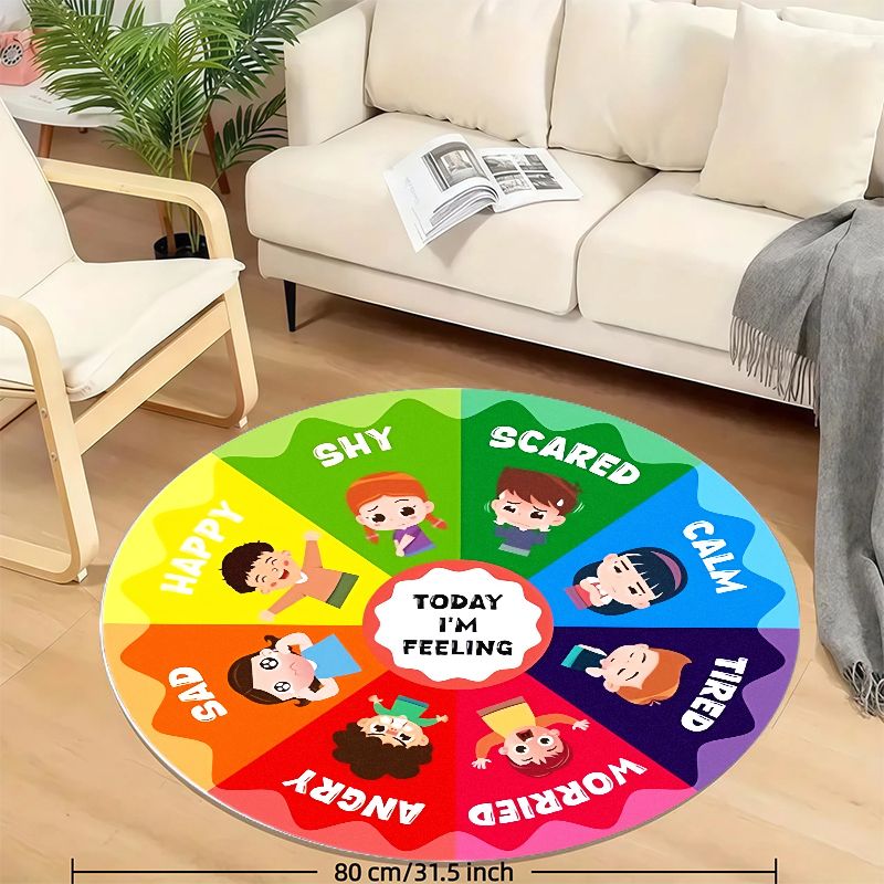 Emotion Wheel Kids Round Rug F - Kids Education Room recension och pris