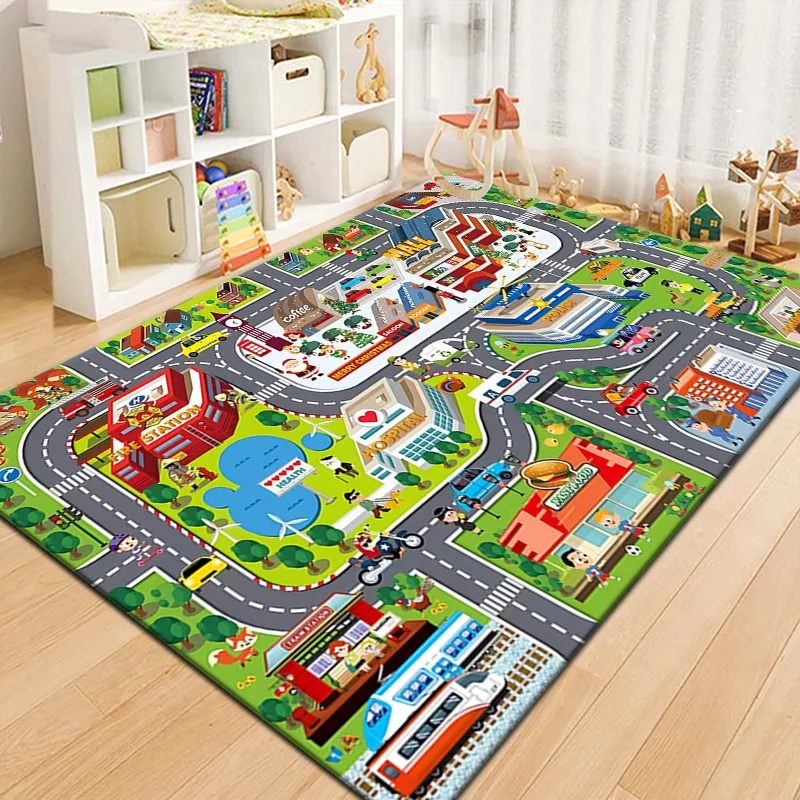 Colorful Kids City Map Play Ma - Kids Education Room recension och pris