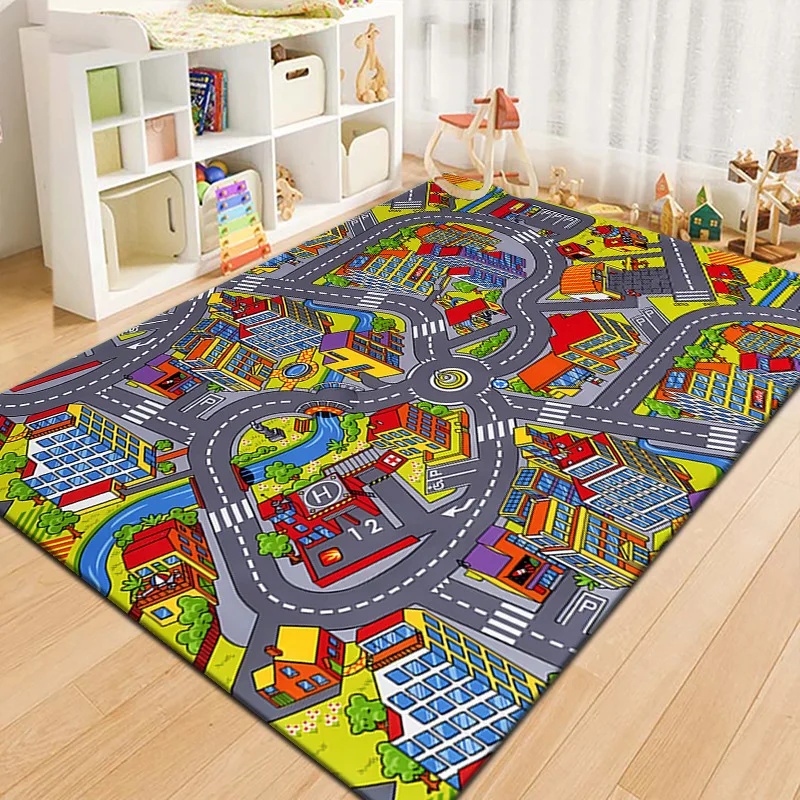 Colorful Kids City Map Play Ma - Kids Education Room recension och pris