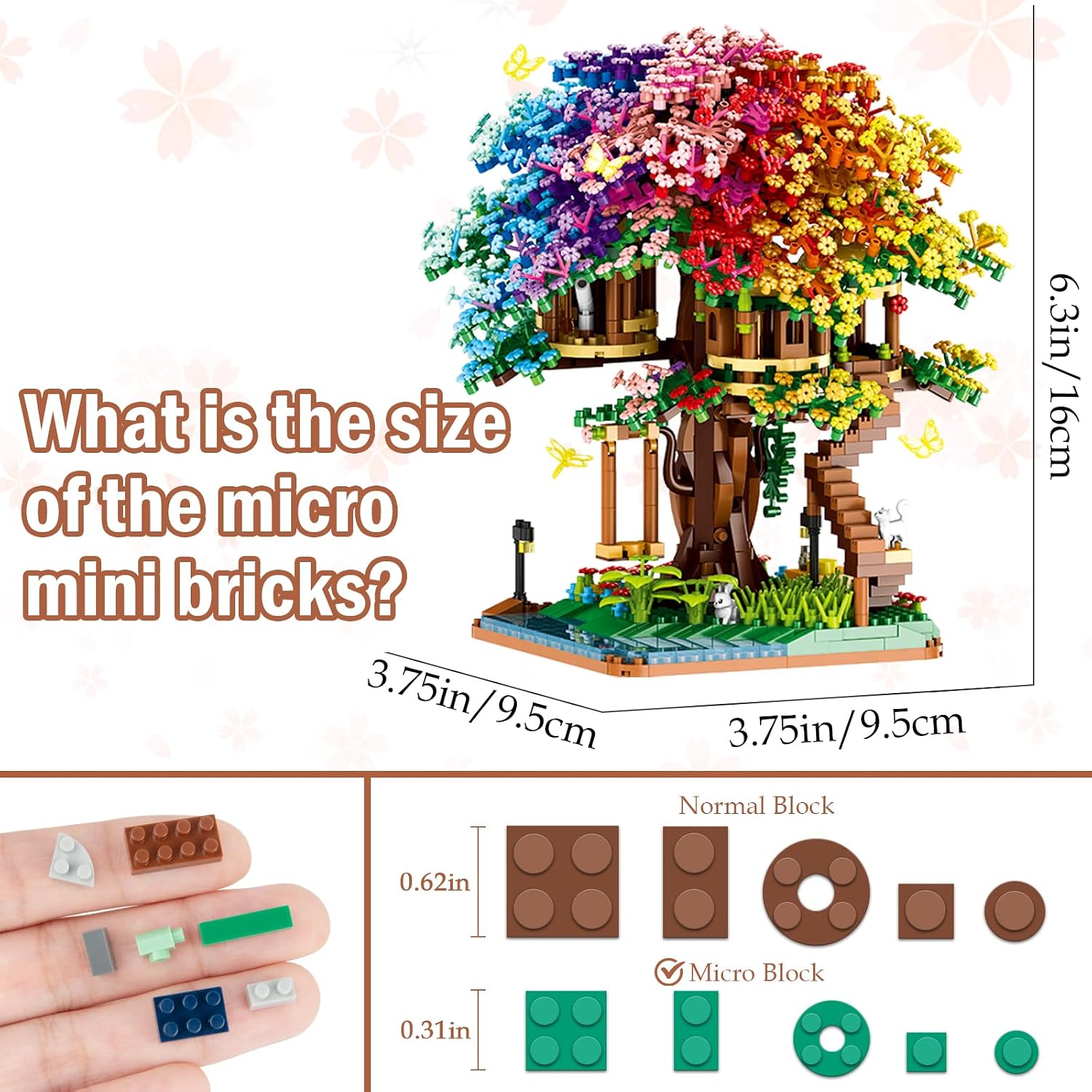 2338PCS DIY Rainbow Tree House - Lego Set Technic recension och pris
