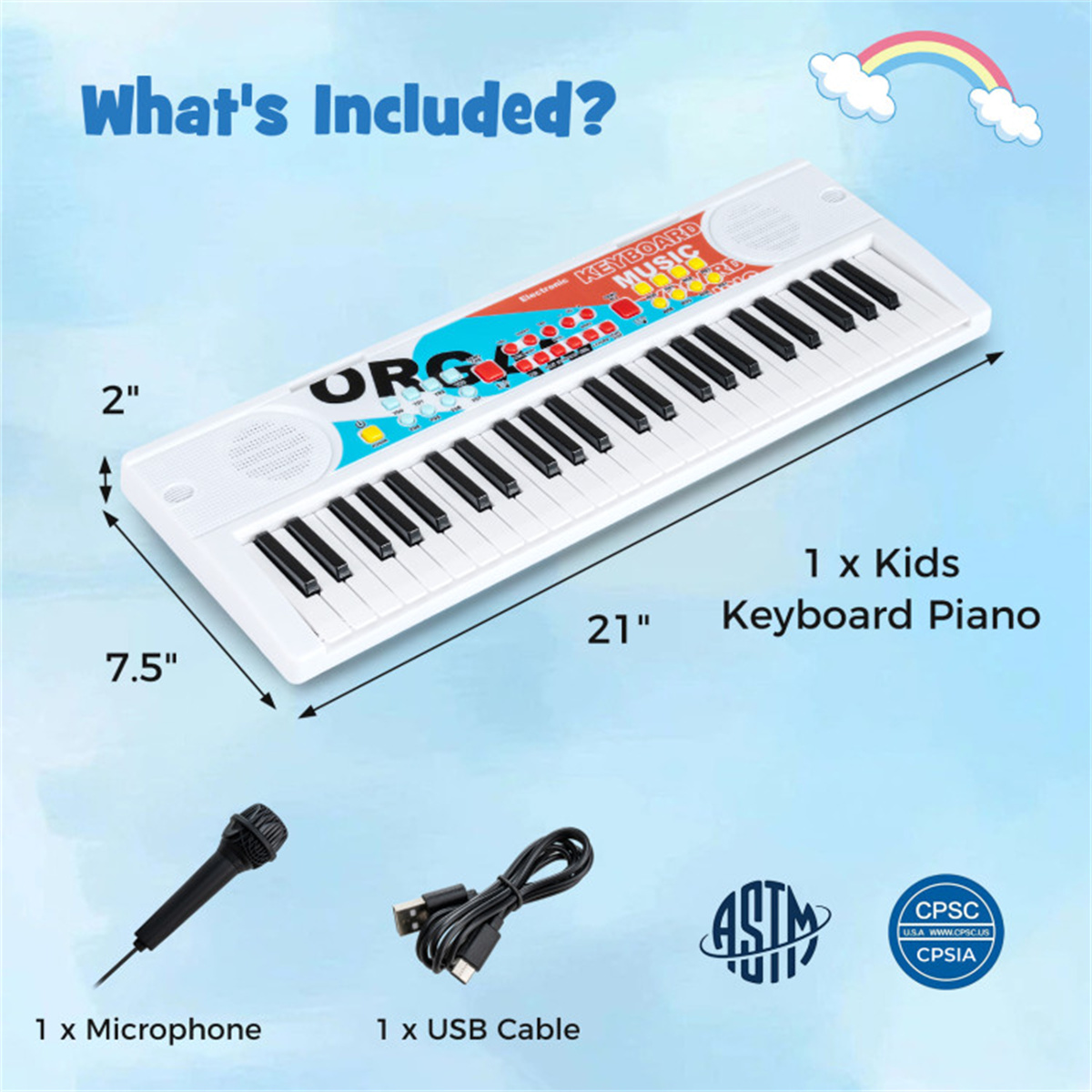 49 Keys Kids Electronic Keyboa - Kids Education Music recension och pris