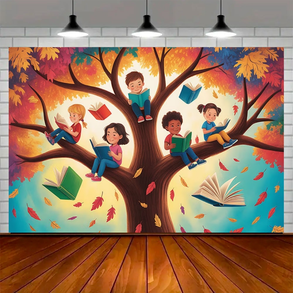 World Autumn Reading Day Party - Kids Education Background recension och pris