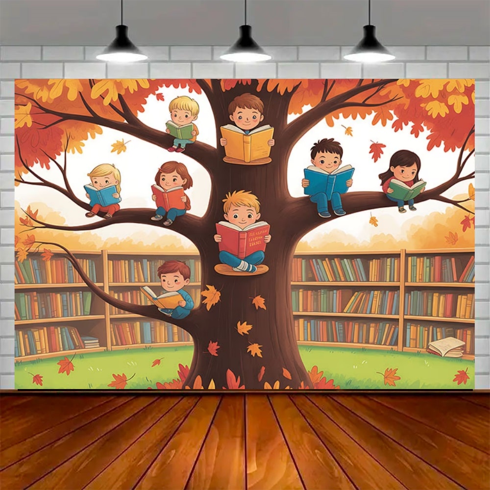 World Autumn Reading Day Party - Kids Education Background recension och pris