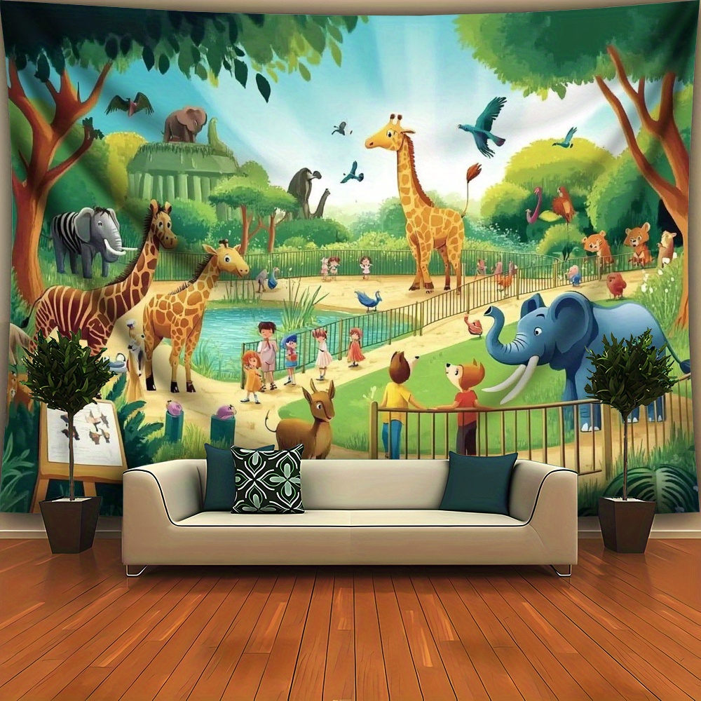 1pc Cartoon Zoo Animals Giraff - Kids Education Background recension och pris