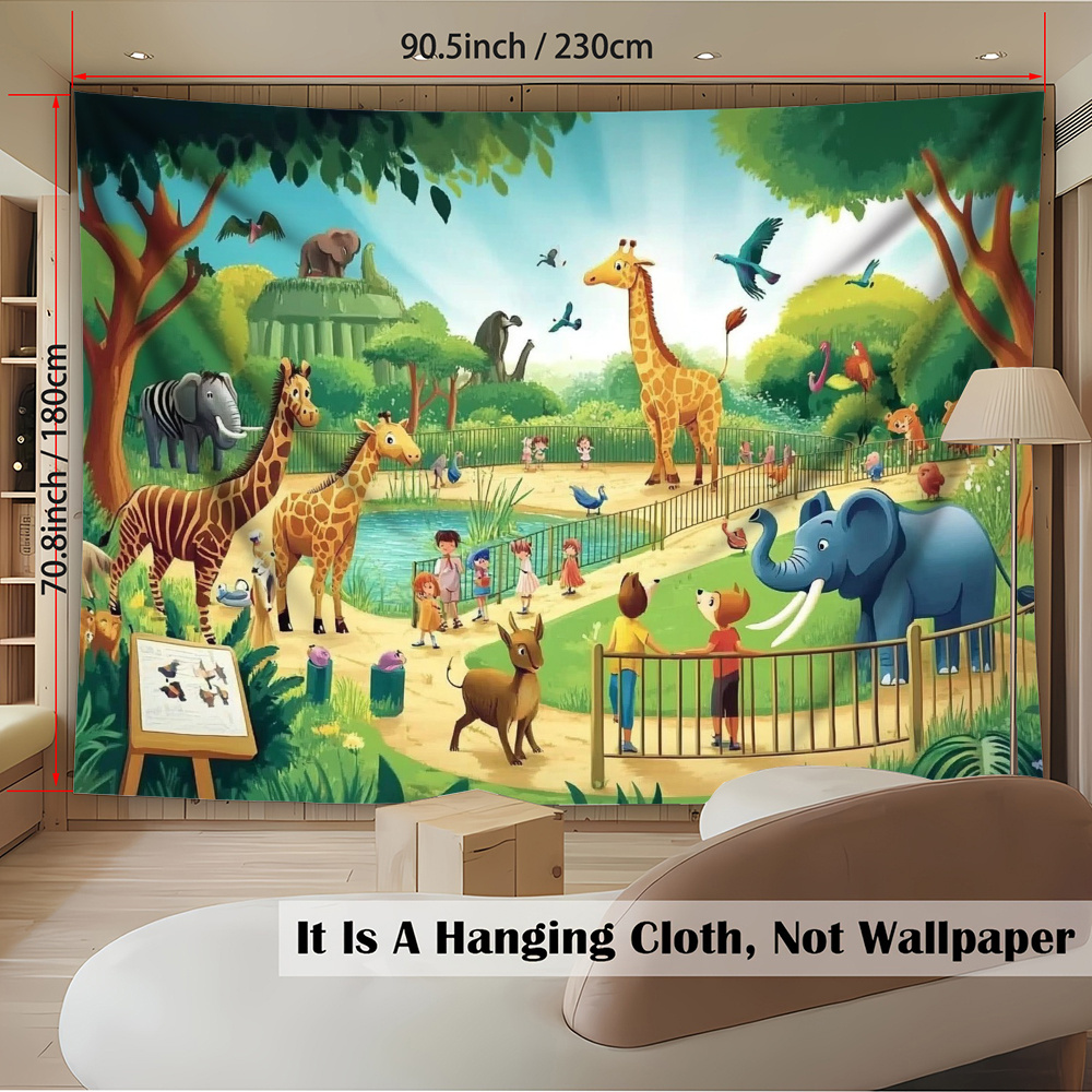 1pc Cartoon Zoo Animals Giraff - Kids Education Background recension och pris