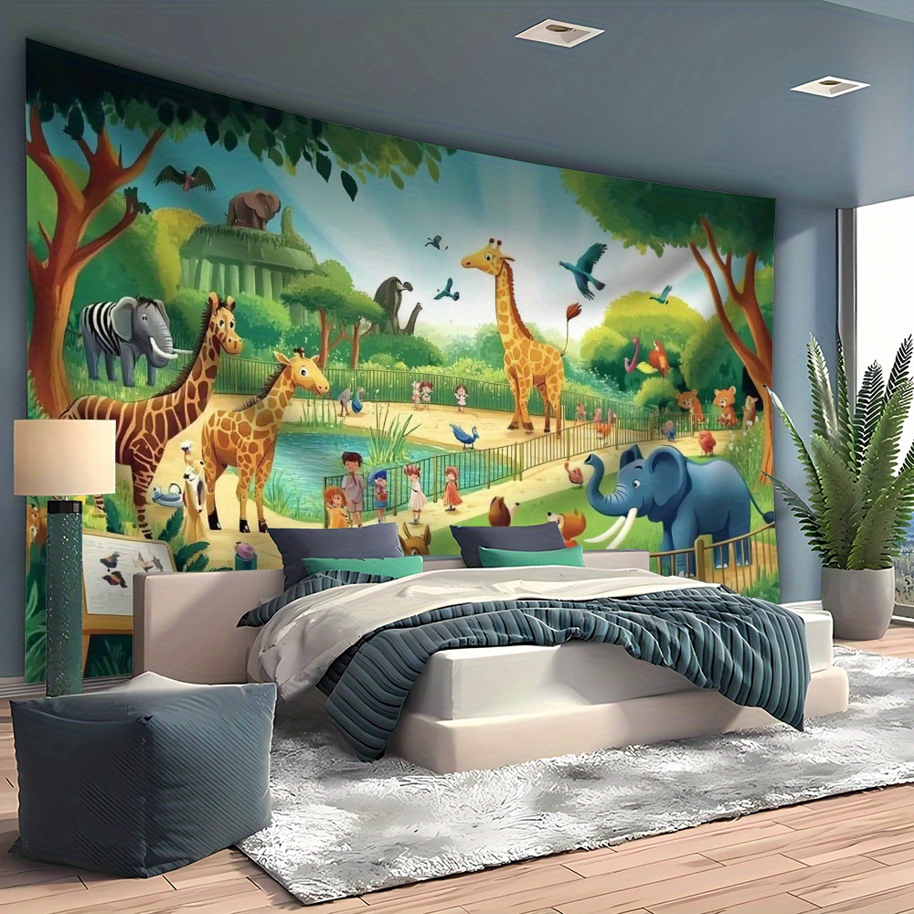 1pc Cartoon Zoo Animals Giraff - Kids Education Background recension och pris